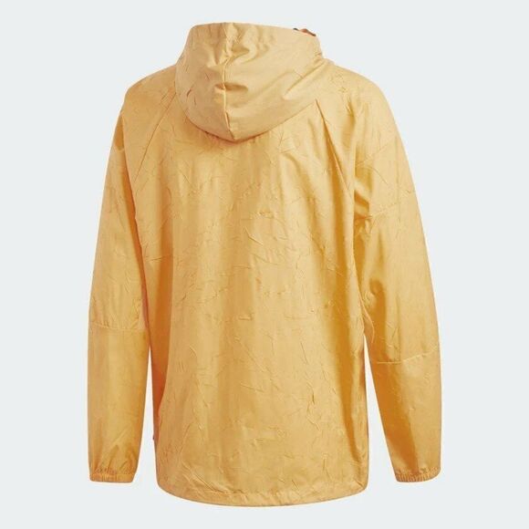 ADIDAS FR8288 MENS Sz Large Yellow Gold PRIMEBLUE WINDBREAKER JACKET HOODED - Picture 8 of 8